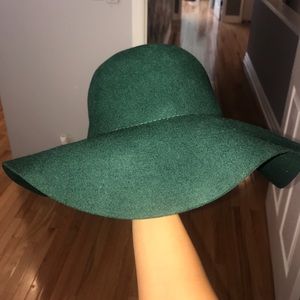 J. Crew forest green floppy hat